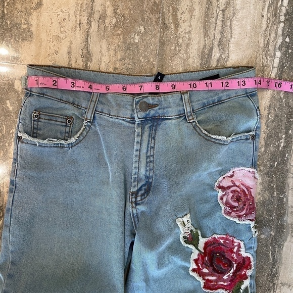 AZI DENIM JEANS EMBELISHED SZ 28 - Picture 10 of 12